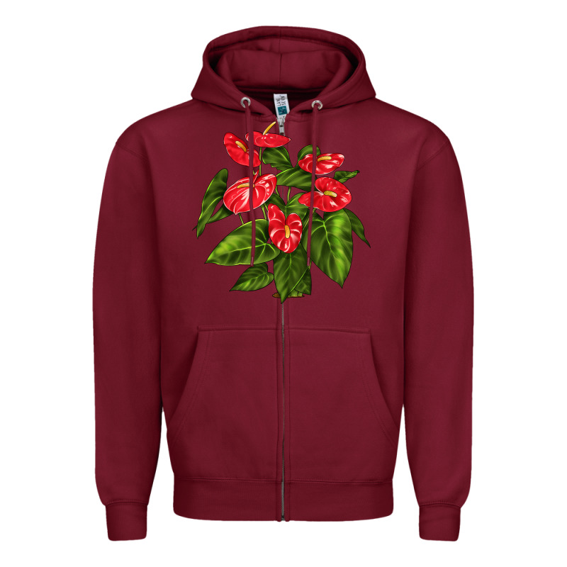 Anthurium Zipper Hoodie by LillyAllenDesigns | Teevron