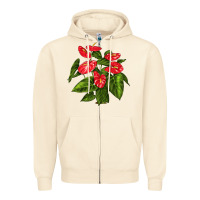 Sandshell anthurium Zipper Hoodie - LillyAllenDesigns