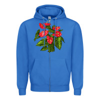 True Royal anthurium Zipper Hoodie - LillyAllenDesigns