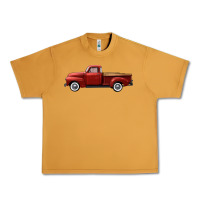Peanut Butter western red truck right side view Urban Heavy Tee - FaDigitalArtStudio