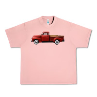 Salmon western red truck right side view Urban Heavy Tee - FaDigitalArtStudio