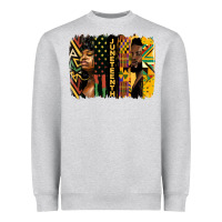 Heather Grey juneteenth brush stroke Heavyweight Sweatshirt - HRA Design Shop