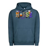 Pigment Midnight Navy Halloween Nurse Urban Hoodie - texasbilliewilder