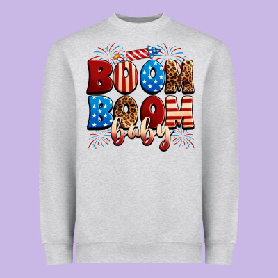 Boom Boom Baby Heavyweight Sweatshirt Designed By Neo Western