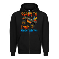 Black ready to crush kindergarten Zipper Hoodie - Jasminsmagicworld