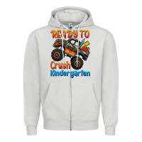 Dove Grey ready to crush kindergarten Zipper Hoodie - Jasminsmagicworld
