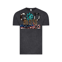 Vintage Black god bless america Vintage Tee - SublimationCraftShop