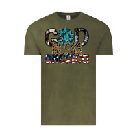 Vintage Olive god bless america Vintage Tee - SublimationCraftShop