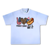 Grape Ice peace love let's get it Urban Heavy Tee - CowhideDigitalArt