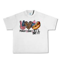 Lunar Rock peace love let's get it Urban Heavy Tee - CowhideDigitalArt