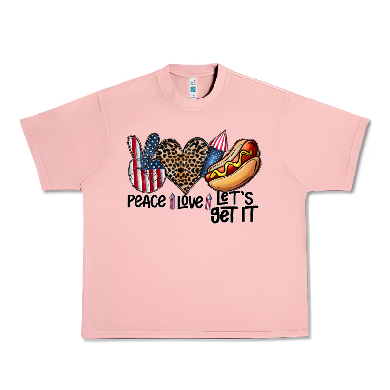 Peace Love Let's Get It Urban Heavy Tee by CowhideDigitalArt | Teevron