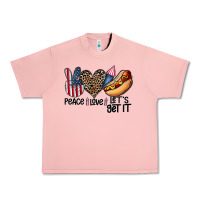 Salmon peace love let's get it Urban Heavy Tee - CowhideDigitalArt