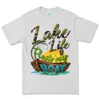 Dove Grey lake life floats my boat Premium Tee - BarkalooDesign