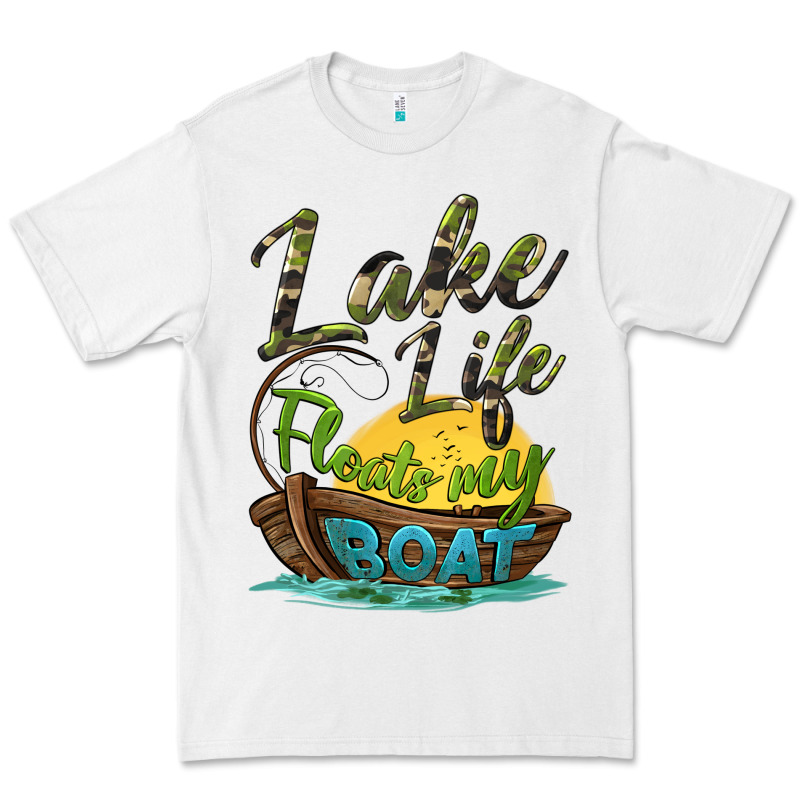 Lake Life Floats My Boat Premium Tee by BarkalooDesign | Teevron