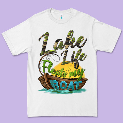 Lake Life Floats My Boat Premium Tee Designed By Barkaloodesign