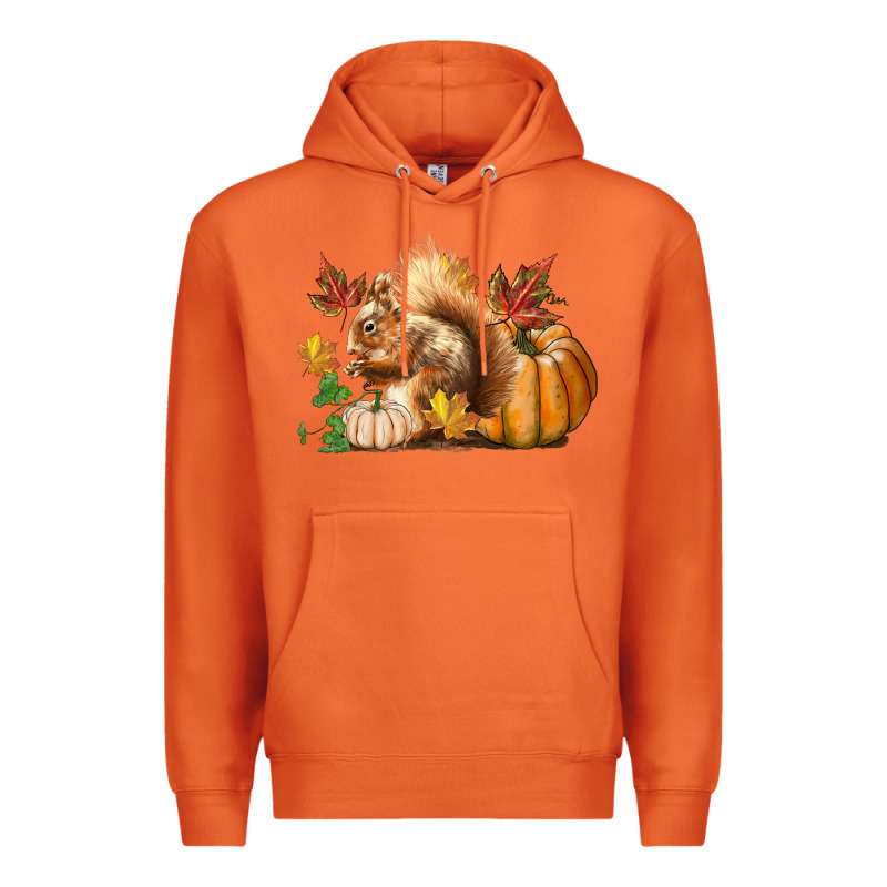 Fall Squirrel Premium Hoodie by LillyAllenDesigns | Teevron