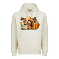 Oatmeal Heather Fall Squirrel Premium Hoodie - LillyAllenDesigns