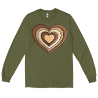 Army Green melanin heart Long Sleeve Tee - AdoDesignShop