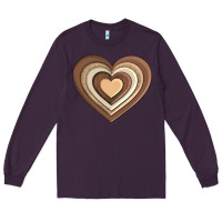 Plum melanin heart Long Sleeve Tee - AdoDesignShop
