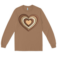 Toasted Coconut melanin heart Long Sleeve Tee - AdoDesignShop