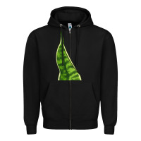 Black Snake Plant Zipper Hoodie - LillyAllenDesigns