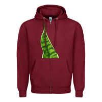 Burgundy Snake Plant Zipper Hoodie - LillyAllenDesigns