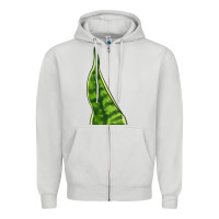 Dove Grey Snake Plant Zipper Hoodie - LillyAllenDesigns