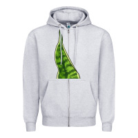 Heather Grey Snake Plant Zipper Hoodie - LillyAllenDesigns