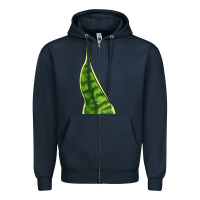 Navy Snake Plant Zipper Hoodie - LillyAllenDesigns