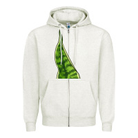 Oatmeal Heather Snake Plant Zipper Hoodie - LillyAllenDesigns