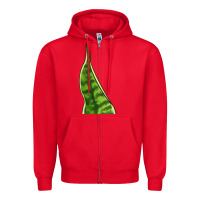 Red Snake Plant Zipper Hoodie - LillyAllenDesigns