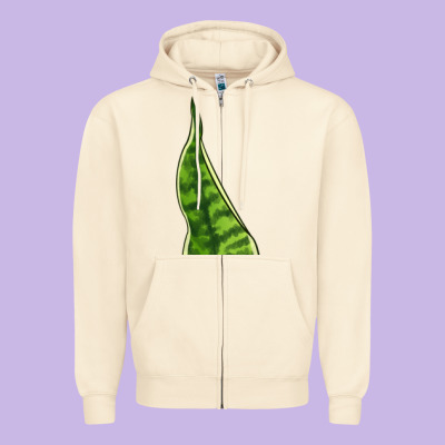 Snake Plant Zipper Hoodie Designed By Lillyallendesigns