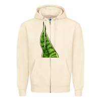 Sandshell Snake Plant Zipper Hoodie - LillyAllenDesigns