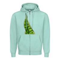 Seafoam Snake Plant Zipper Hoodie - LillyAllenDesigns