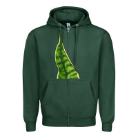 Sports Green Snake Plant Zipper Hoodie - LillyAllenDesigns