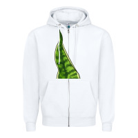 White Snake Plant Zipper Hoodie - LillyAllenDesigns