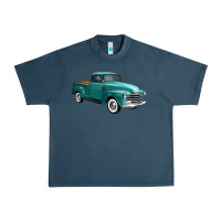 Midnight Navy western truck 34 view Urban Heavy Tee - FaDigitalArtStudio
