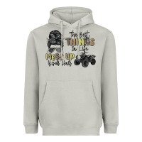 Moon Dust the best things in life mess up your hair Heavyweight Hoodie - MaliasSmallBusiness