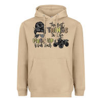 Mushroom the best things in life mess up your hair Heavyweight Hoodie - MaliasSmallBusiness