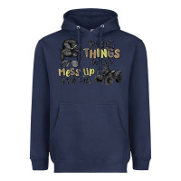 Navy the best things in life mess up your hair Heavyweight Hoodie - MaliasSmallBusiness