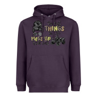 Plum the best things in life mess up your hair Heavyweight Hoodie - MaliasSmallBusiness