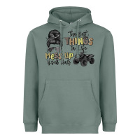 Sage the best things in life mess up your hair Heavyweight Hoodie - MaliasSmallBusiness