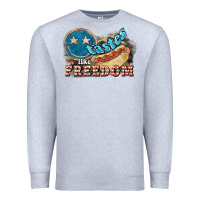Heather Grey tastes like freedom Premium Sweatshirt - NancyCooperArtShop