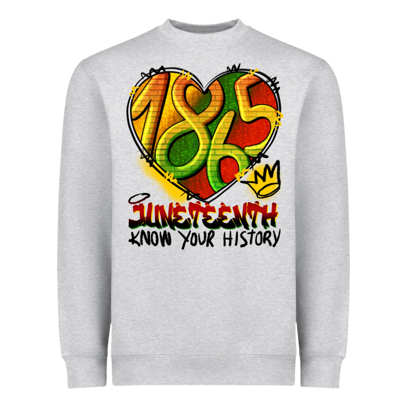 Juneteenth 1865 Graffiti Heavyweight Sweatshirt by HRA Design Shop | Teevron