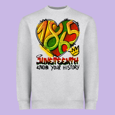 Juneteenth 1865 Graffiti Heavyweight Sweatshirt Designed By Hra Design Shop