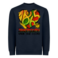 Navy juneteenth 1865 graffiti Heavyweight Sweatshirt - HRA Design Shop
