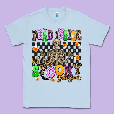Dead Inside But Its Spooky Season Classic Tee Designed By Adodesignshop