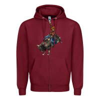 Burgundy western rodeo bullfighter Zipper Hoodie - BarkalooDesign