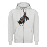 Dove Grey western rodeo bullfighter Zipper Hoodie - BarkalooDesign