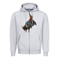 Heather Grey western rodeo bullfighter Zipper Hoodie - BarkalooDesign